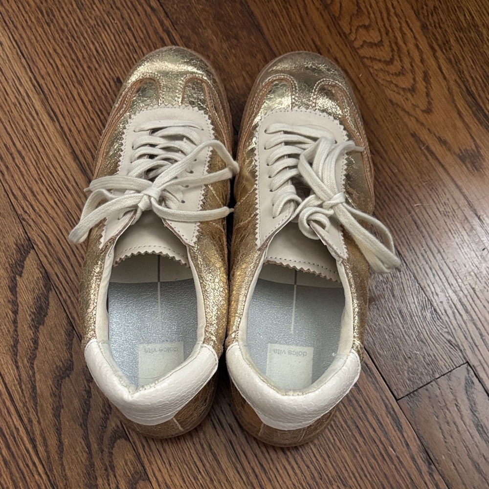 Gold and Cream Sneakers